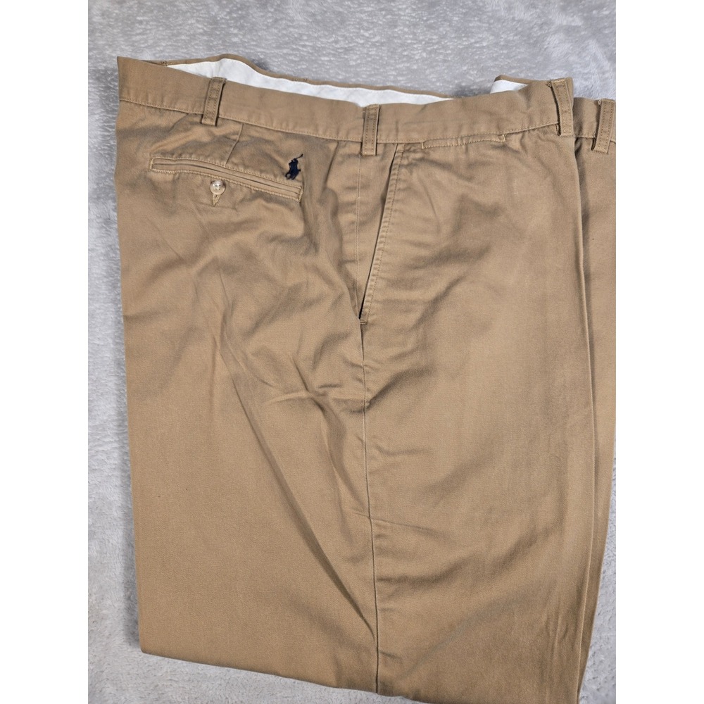 Polo Ralph Lauren Preston Pant Mens 46x30 Tan Khaki Cotton Chino Big & Tall